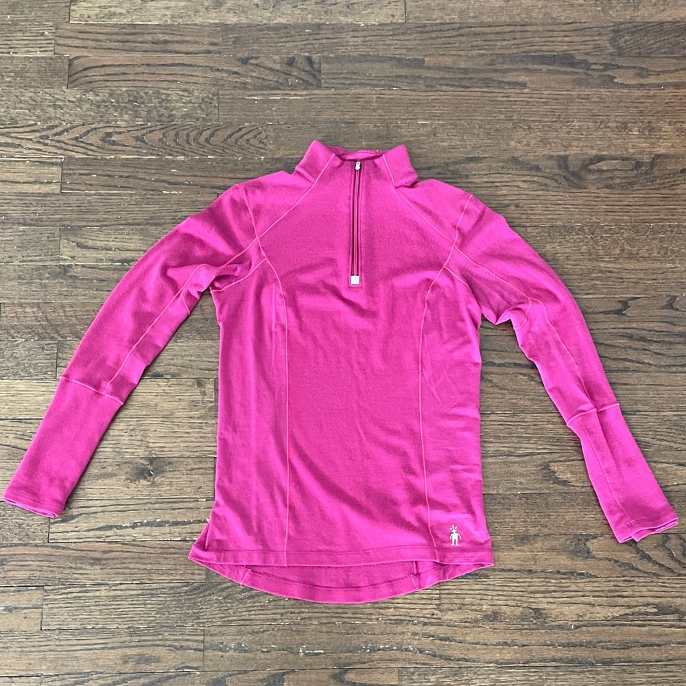 Smartwool Women’s Base layer Fuchsia Quarter-Zip Size Small